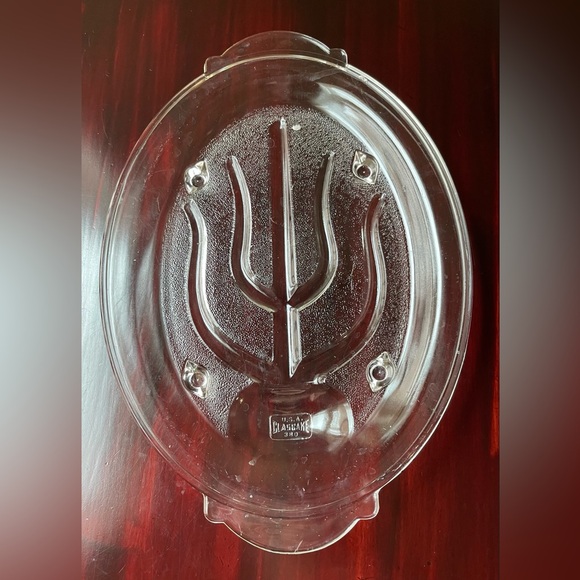 Glasbake Clear Glass Drip Tray #380 - Picture 1 of 8